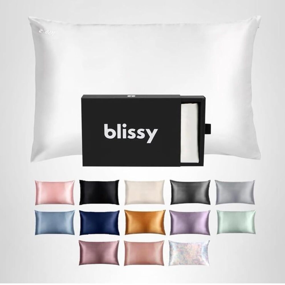 Blissy Silk Pillowcase 100% Silk Standard Pillowcase White